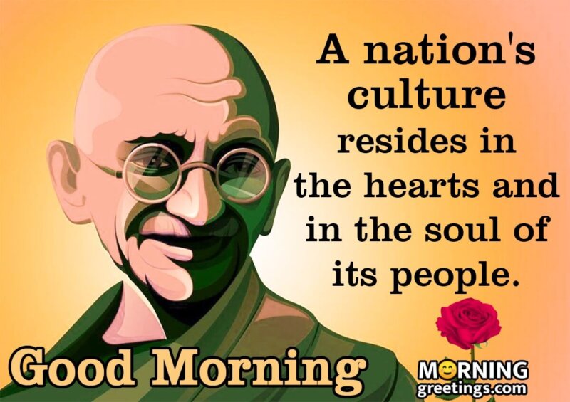 Good Morning Mahatma Gandhi Image