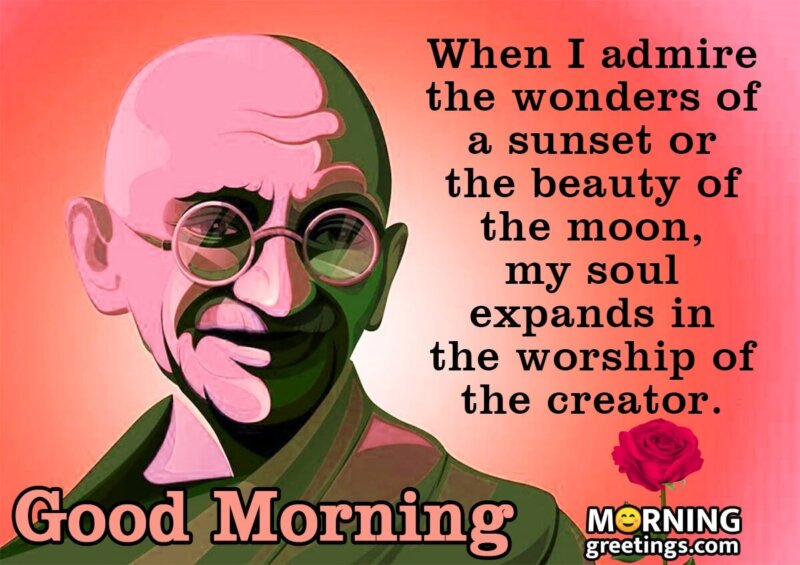 Good Morning Status Of Mahatma Gandhi