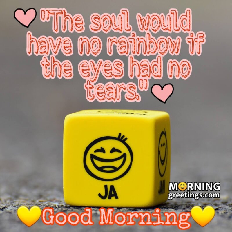 Good Morning The Soul Would Have No Rainbow