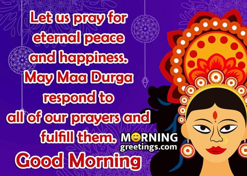 Good Morning Wish Image Of Durga