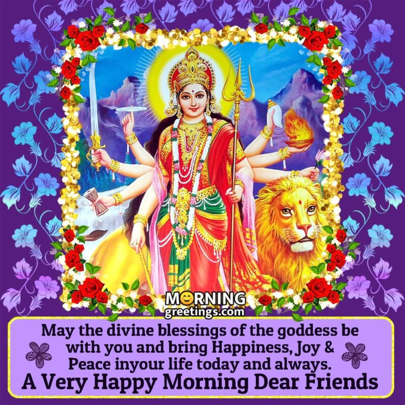 Happy Morning Divine Blessings Of Maa Durga