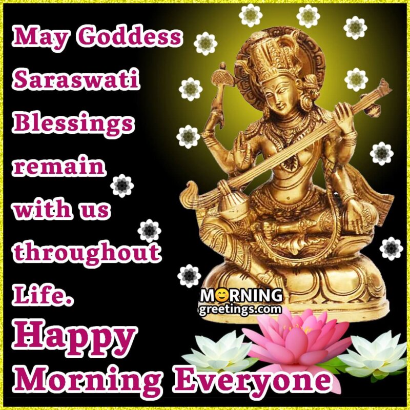 Happy Morning Saraswati Mata Status Image