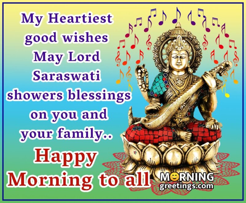 Happy Morning Saraswati Mata Wish Image
