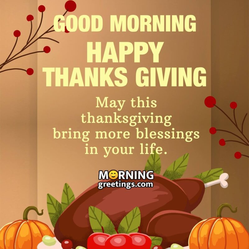 Good Morning Happy Thanksgiving Blessing