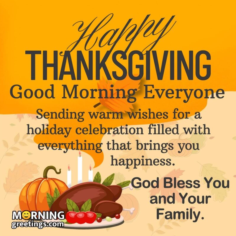 Good Morning Warm Wishes On Thanksgiving