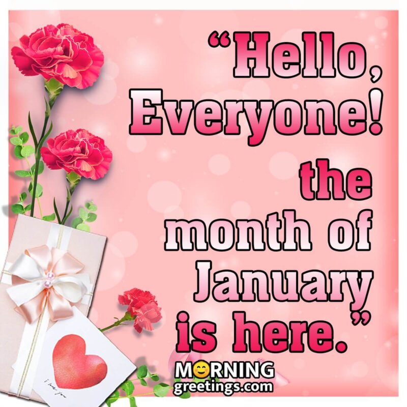 Hello January Status Image