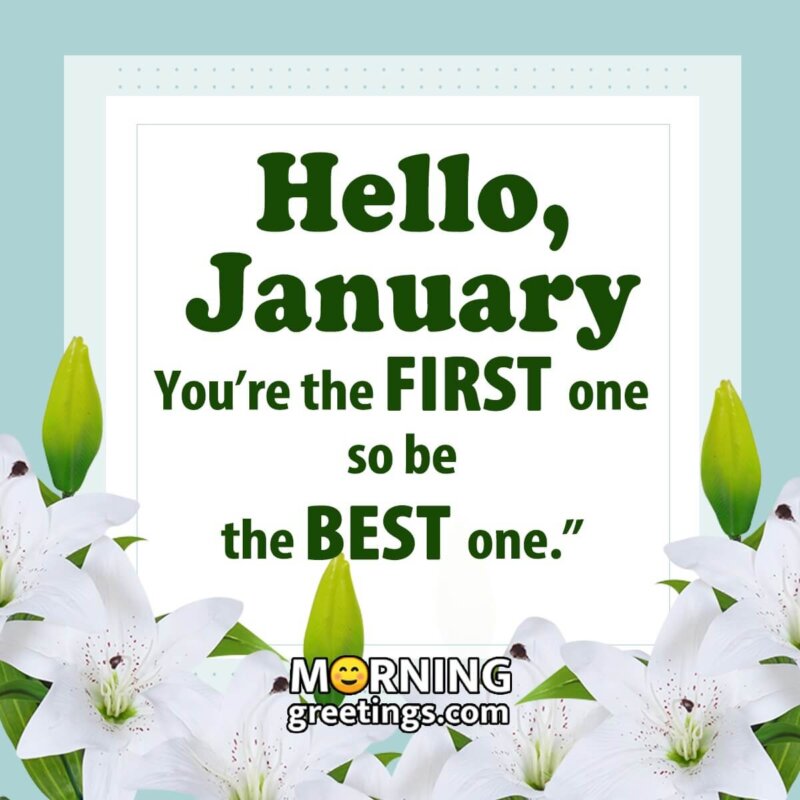 Hello January Wish Image