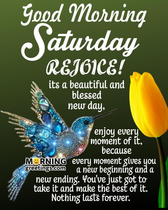 Good Morning Saturday Quotes Wishes