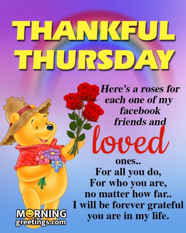 Thankful Thursday Wish For Facebook Friends