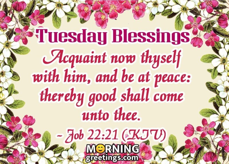 Tuesday Blessing Bible Verse