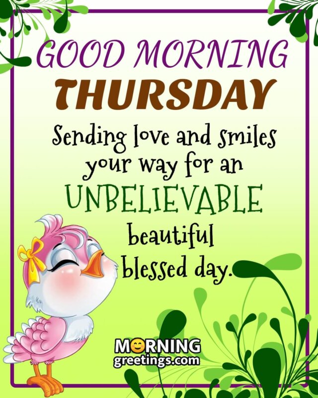 Good Morning Thursday Wish Pic