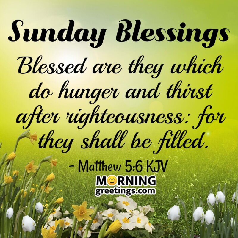 Sunday Blessings Bible Verse
