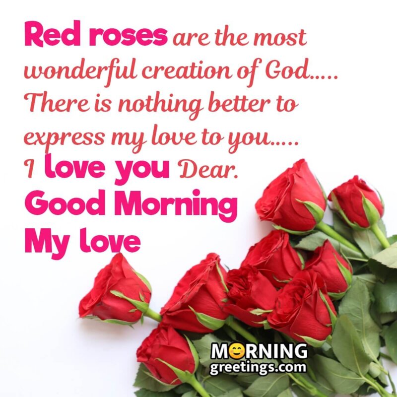 30 Good Morning Wishes With Red Roses - Morning Greetings ...