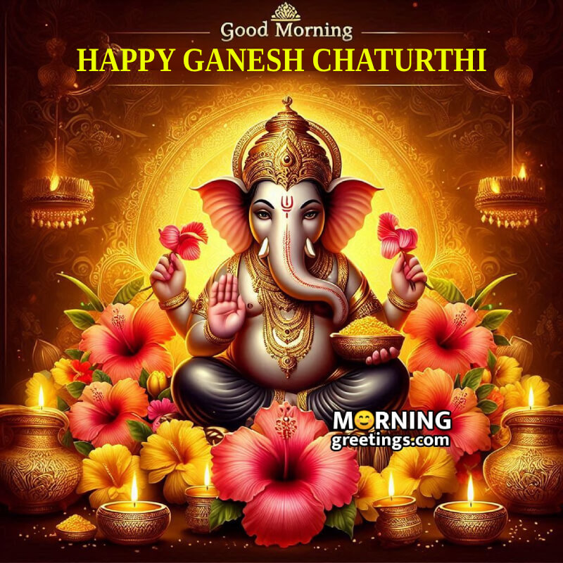 Blessed Ganesh Chaturthi Morning Picture