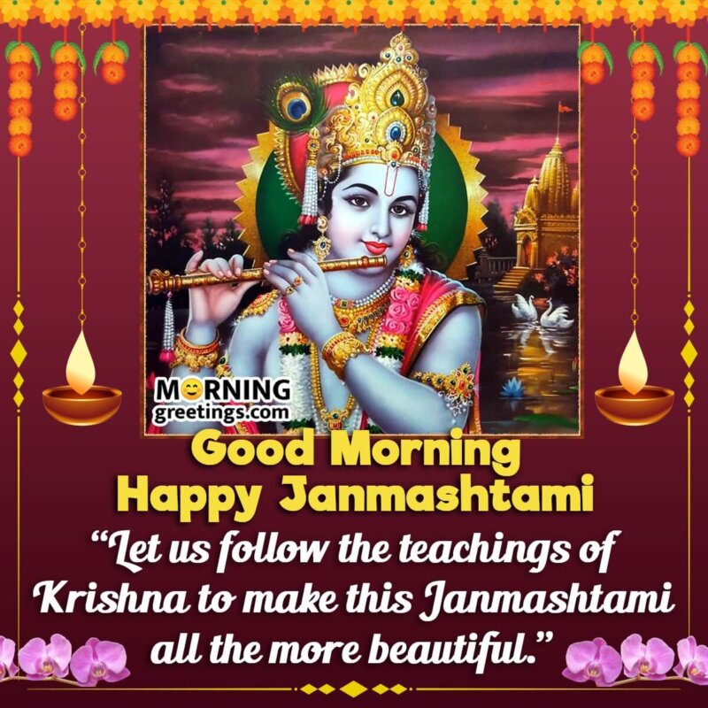 Good Morning Happy Janmashtami Message