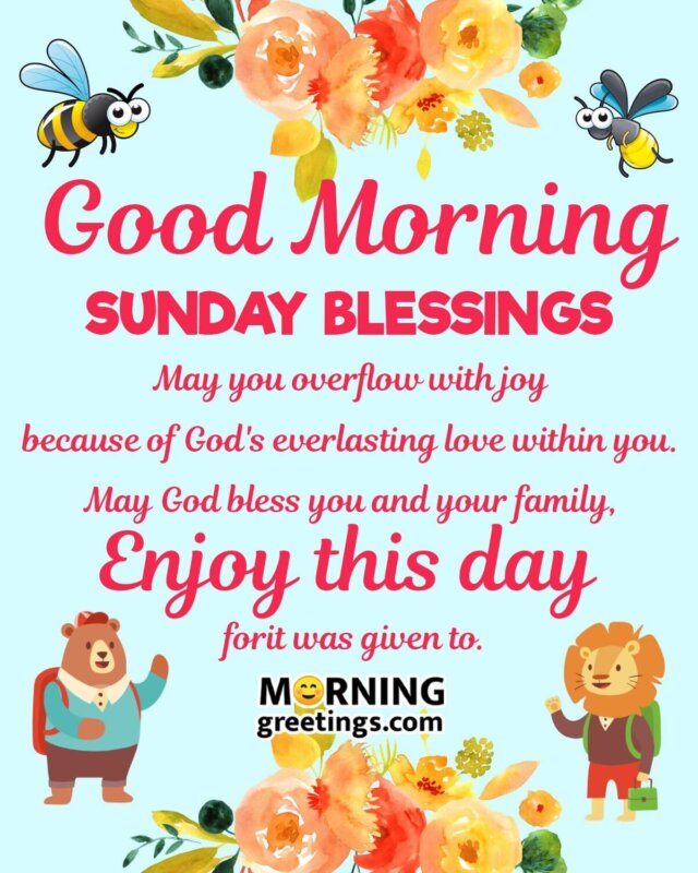 Good Morning Sunday Blessings