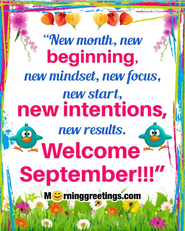 Welcome September, New Beginning