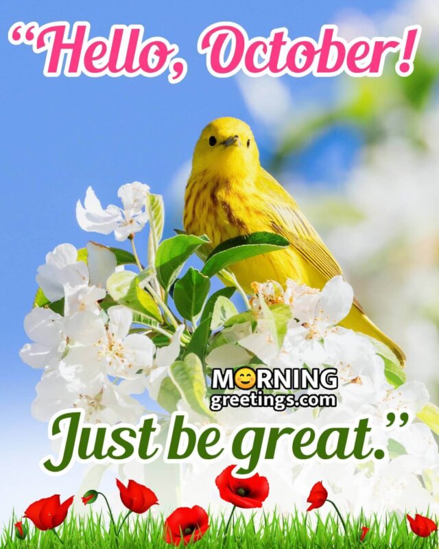 Hello October, Just Be Great