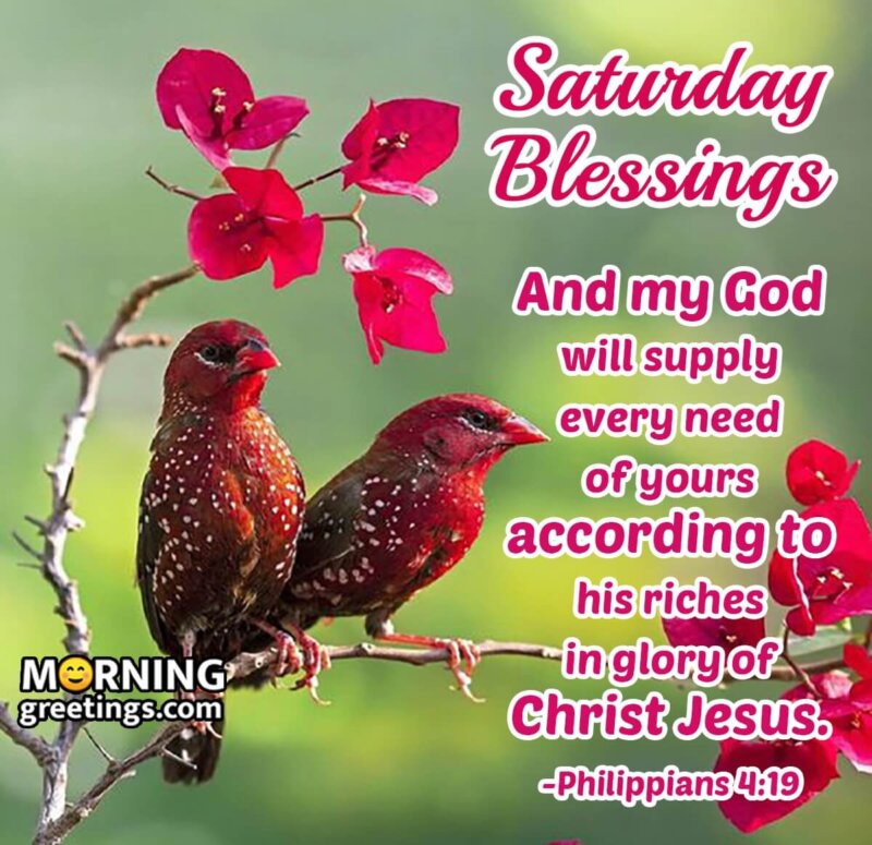 Saturday Blessings In Glory Of Christ Jesus