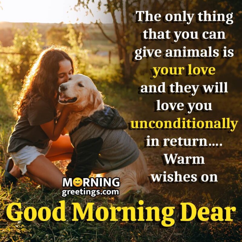 Good Morning Dear Animal Quote