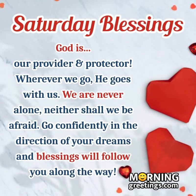 Saturday Blessings God Quote