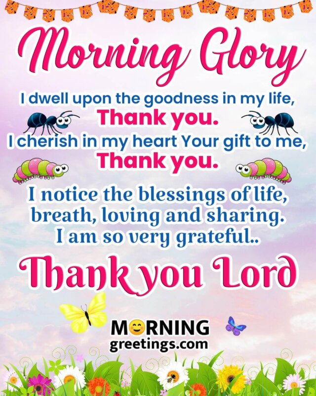 Good Morning Thank You Lord