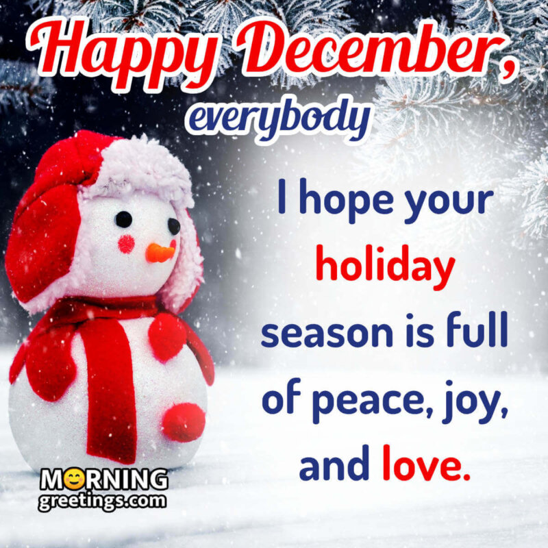 Happy December Everyone