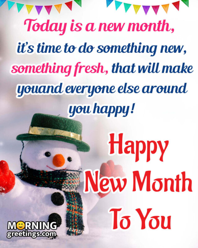 Happy New Month Message Picture