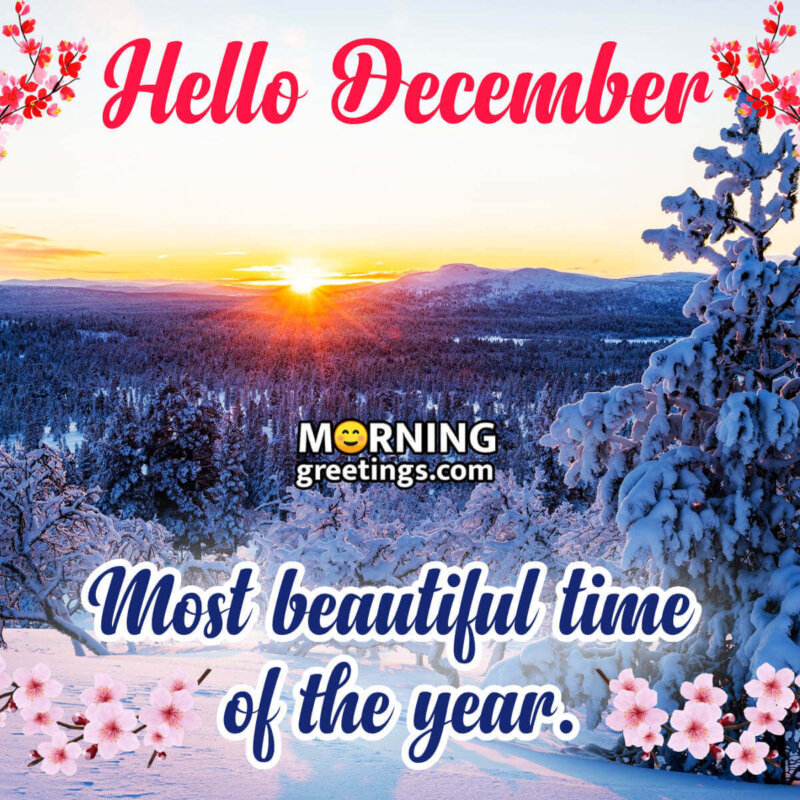 Hello December, Most Beautiful Time Of The Year