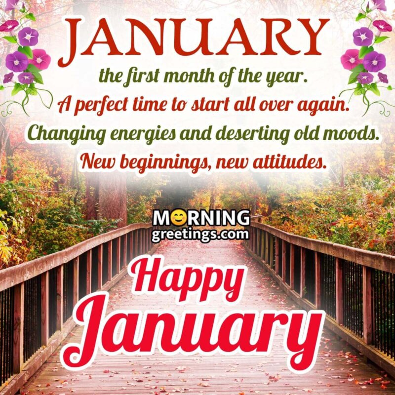 Happy January New Beginnings New Attitudes
