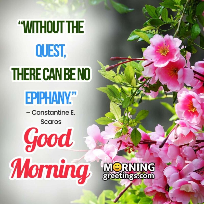 Beautiful Good Morning Epiphany Quote Image