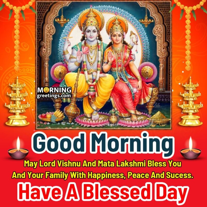 20 Morning Blessings Of Lord Vishnu - Morning Greetings – Morning Quotes  And Wishes Images