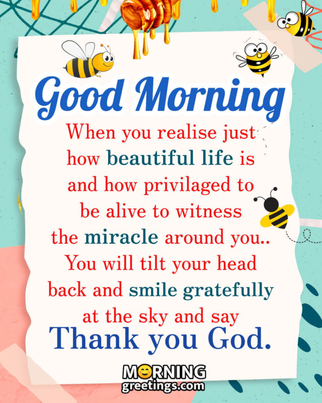 Good Morning Thank You God