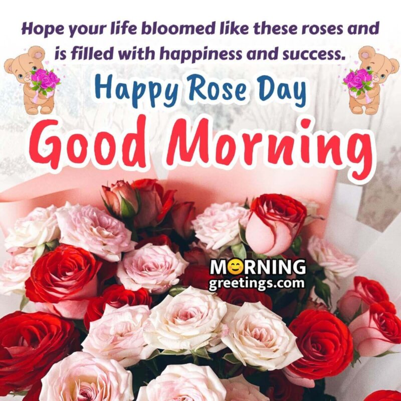 Good Morning Happy Rose Day Picture