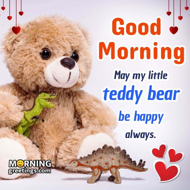 Good Morning With Cute Teddy Bear Cards