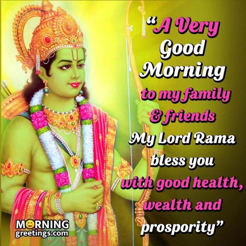 Good Morning Shree Ram Wish Pic For Friends And Family