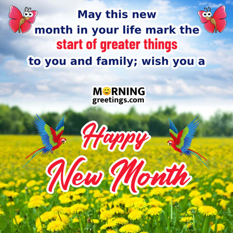 Happy New Month Wishing Pic For Friends And Family