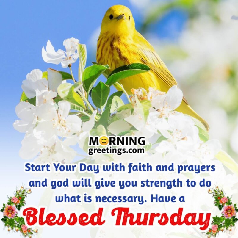 Positive Blessed Thursday Quote Image