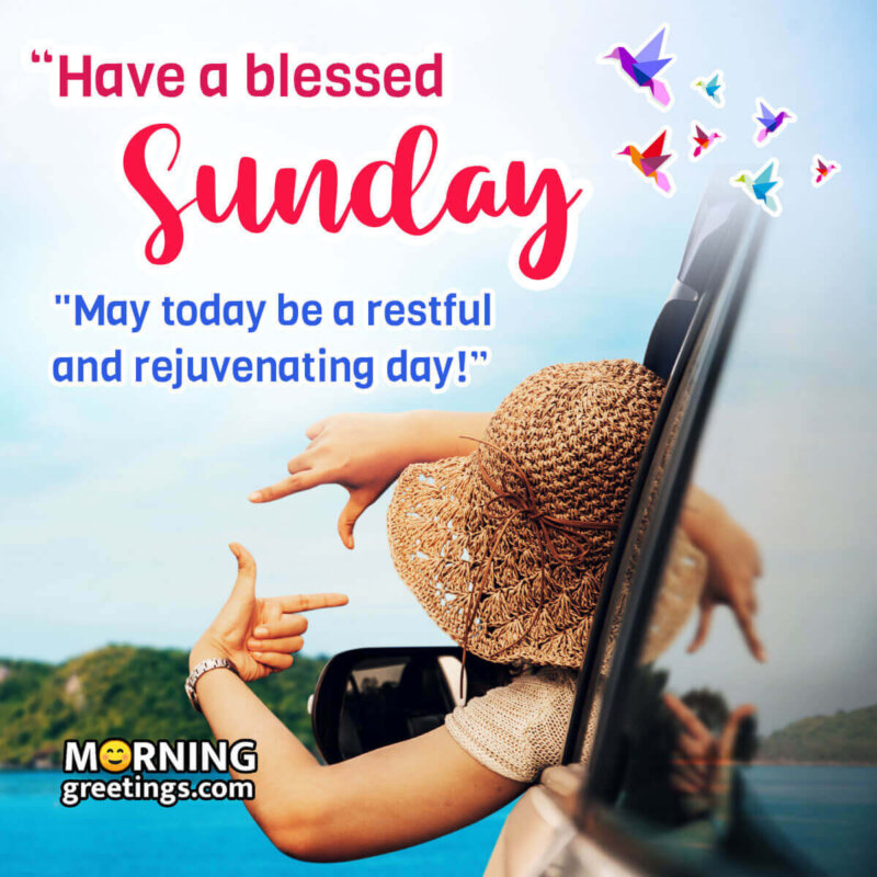 Beautiful Blessed Sunday Positive Quote Image