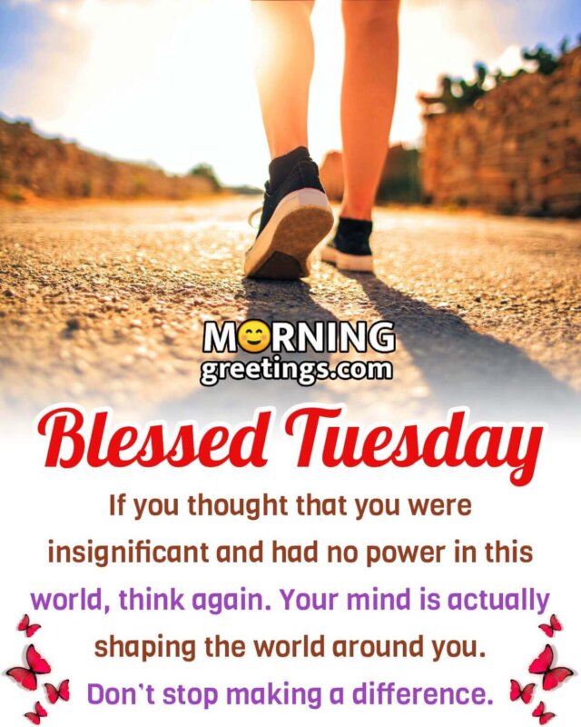 Blessed Tuesday Positive Quote Image