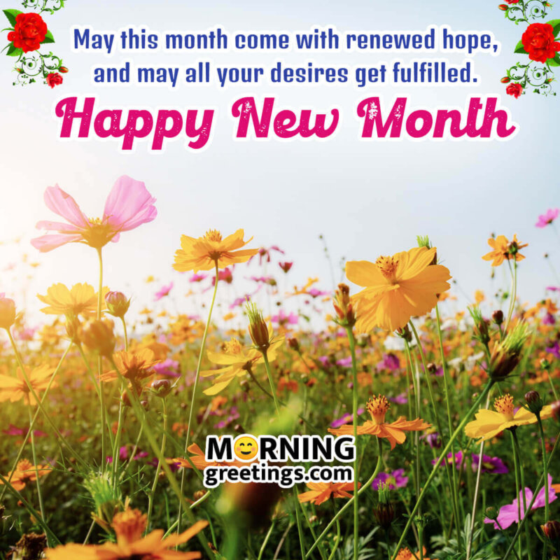 Happy New Month Message Photo