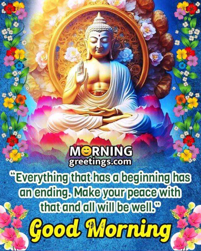 Morning Blessings Of Lord Buddha Quote Picture