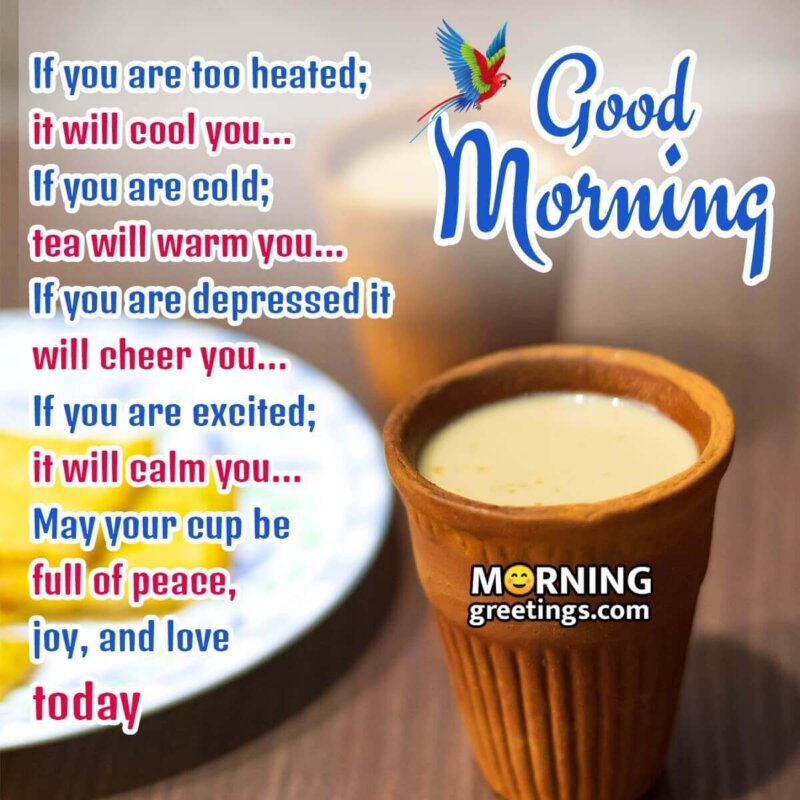 Sweet Good Morning Tea Message Photo