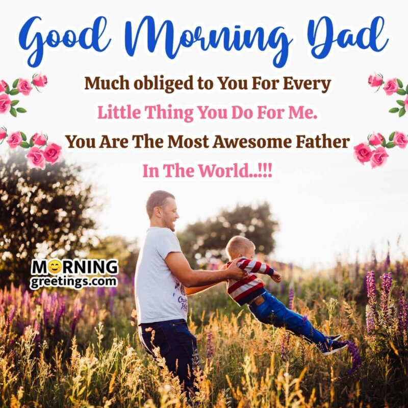 Best Good Morning Dad Wish Image
