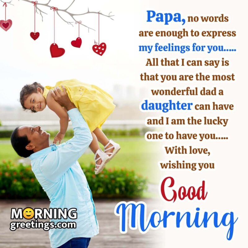 Best Good Morning Wish Father & Daughter Picture