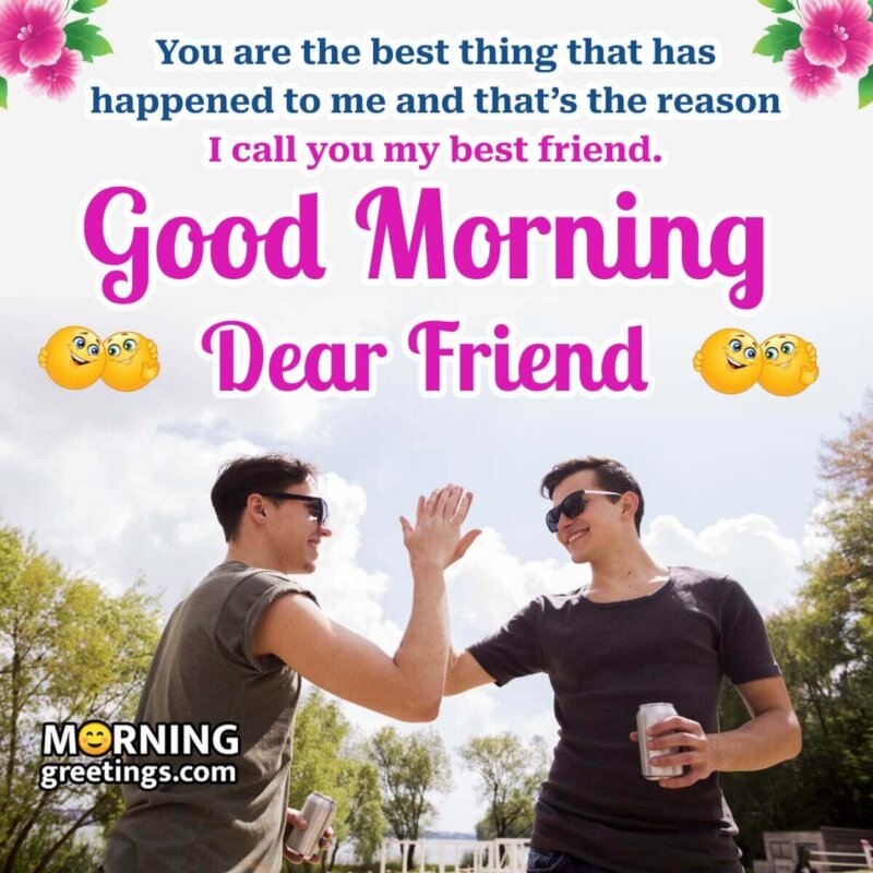 Good Morning Dear Friend Message Pic