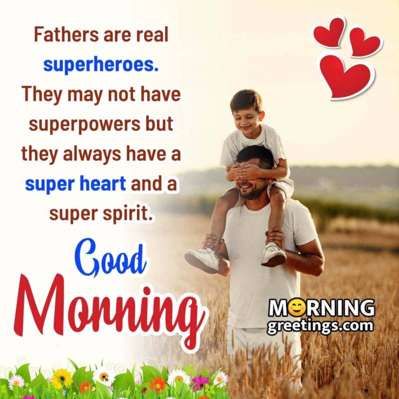 Good Morning Wish Father & Son Picture