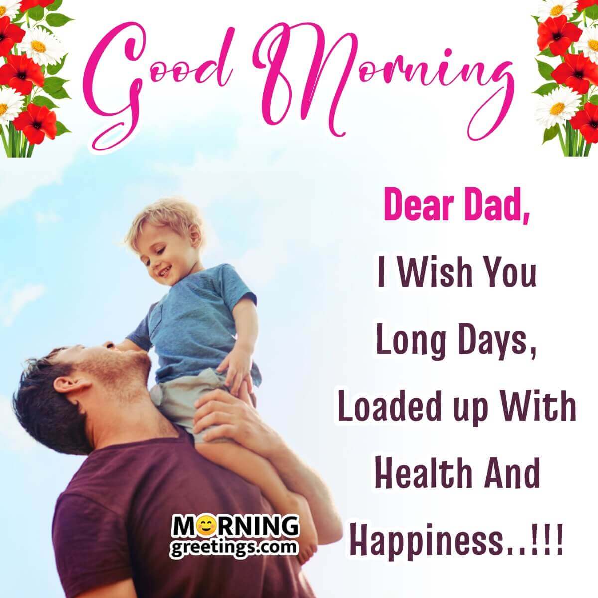 Good Morning Wishing Pic For Dear Dad