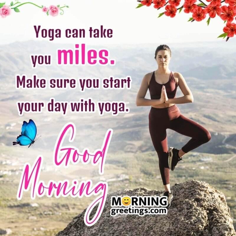 Good Morning Yoga Inspiring Fb Status Photo