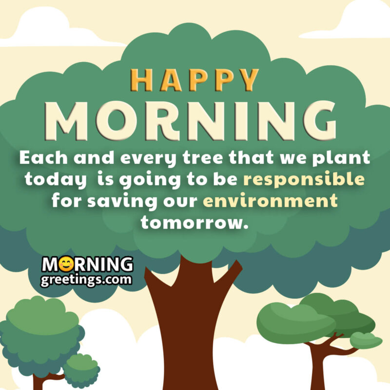 Happy Morning Tree Message Picture